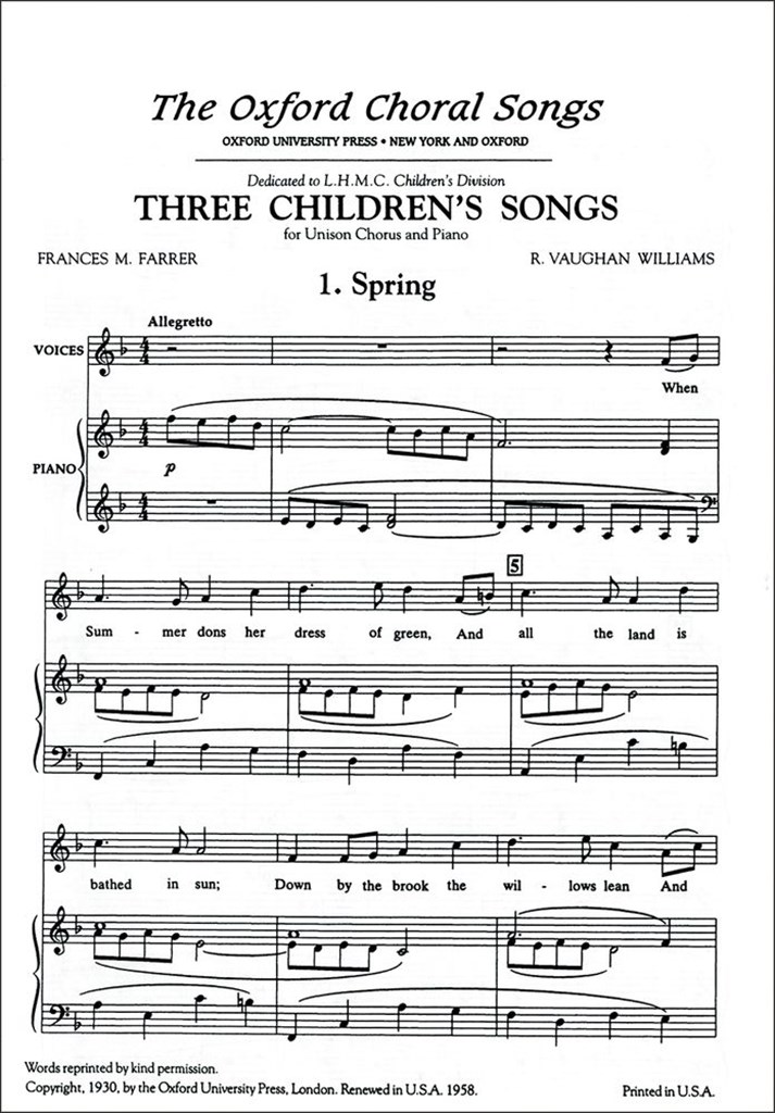 Spring No. 1 of Three Children's Songs